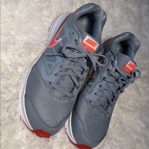Nike Gray and Red Athletic Shoes